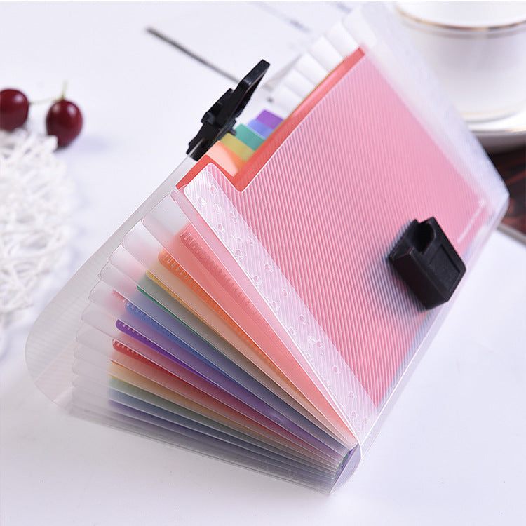 A6 Expanding Folders Buckle Accordion File Organizer Plastic Wallet for Cards, Coupons, Receipt