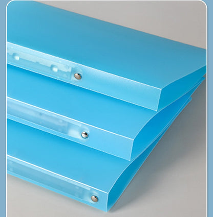A4 Plastic 3-Ring Binder Document Organizer Folder Rounded Rings Binder