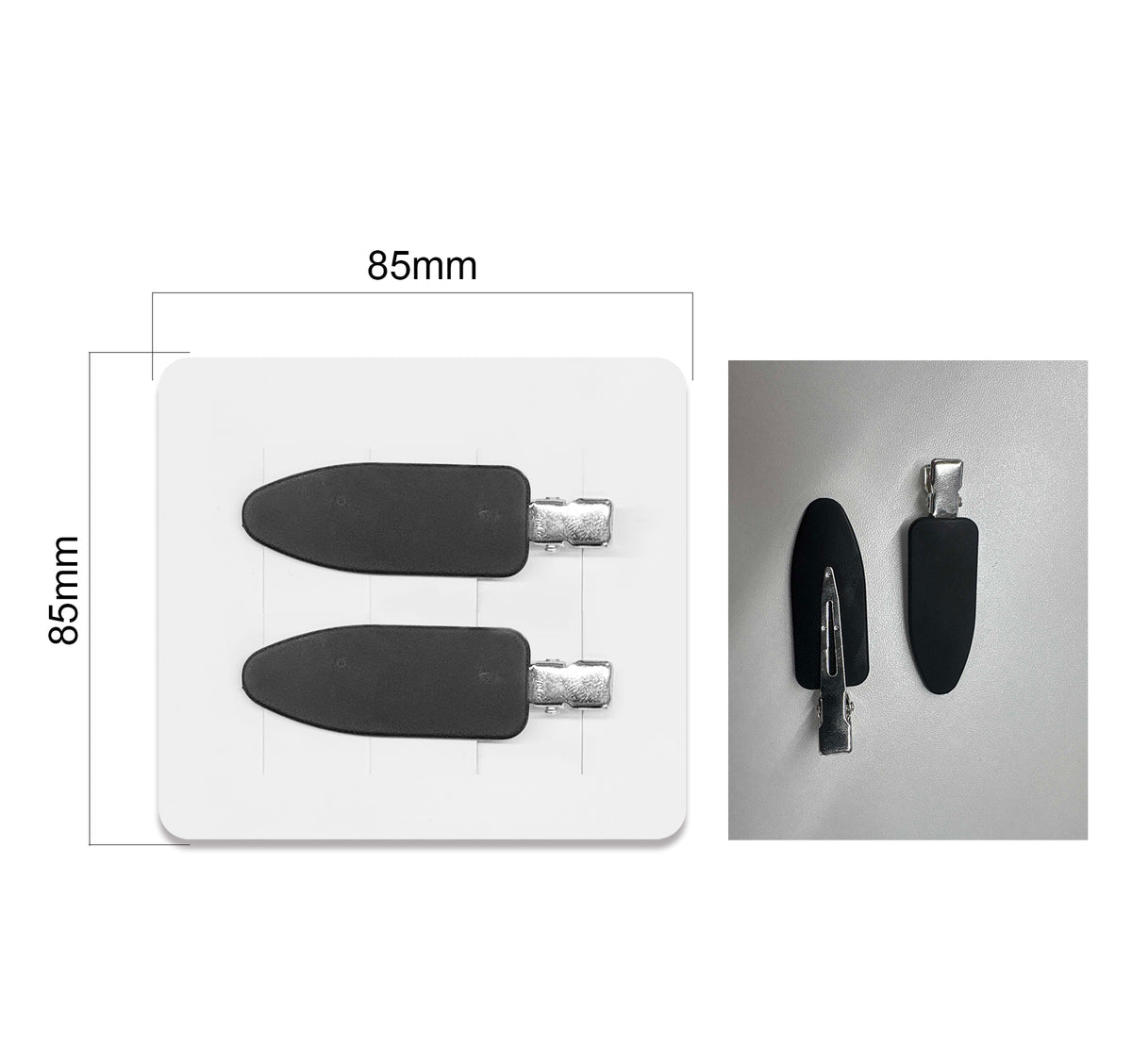 2PCS Creassless Hair Clips W/A Custom Backer Card