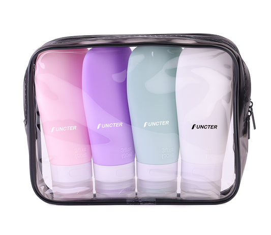 3 OZ Travel Bottles Set For Toiletries, Tsa Approved Travel Size Containers Leak Proof (4 Pcs Set)