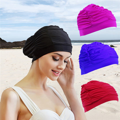Sexy Swimming Cap Womens Long Hair Swim Hat