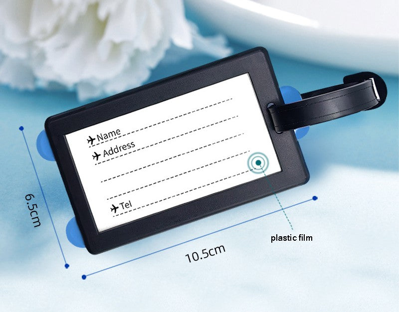Custom Suitcase Shaped 3D Raised Soft PVC Luggage Tag For Travel Baggage Identification