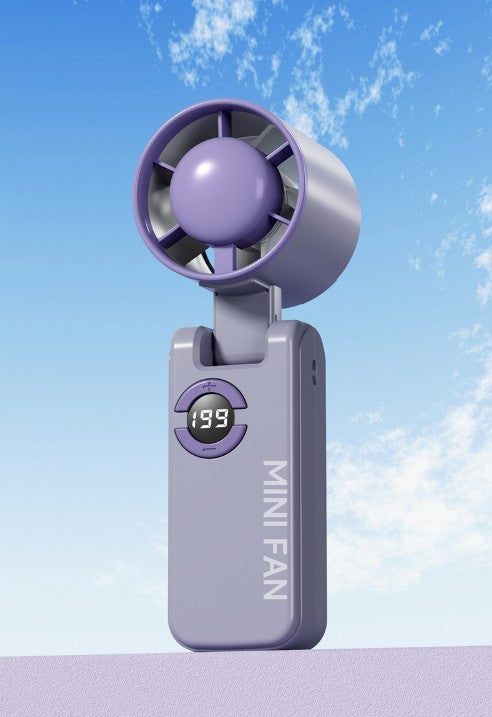 Portable Handheld Fan W/ 1-199 Stepless Adjusting & Battery Status