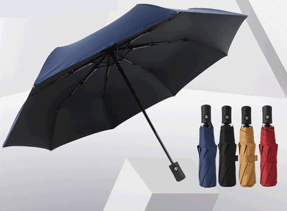 Automatic 8-Rib Black Coated Umbrella