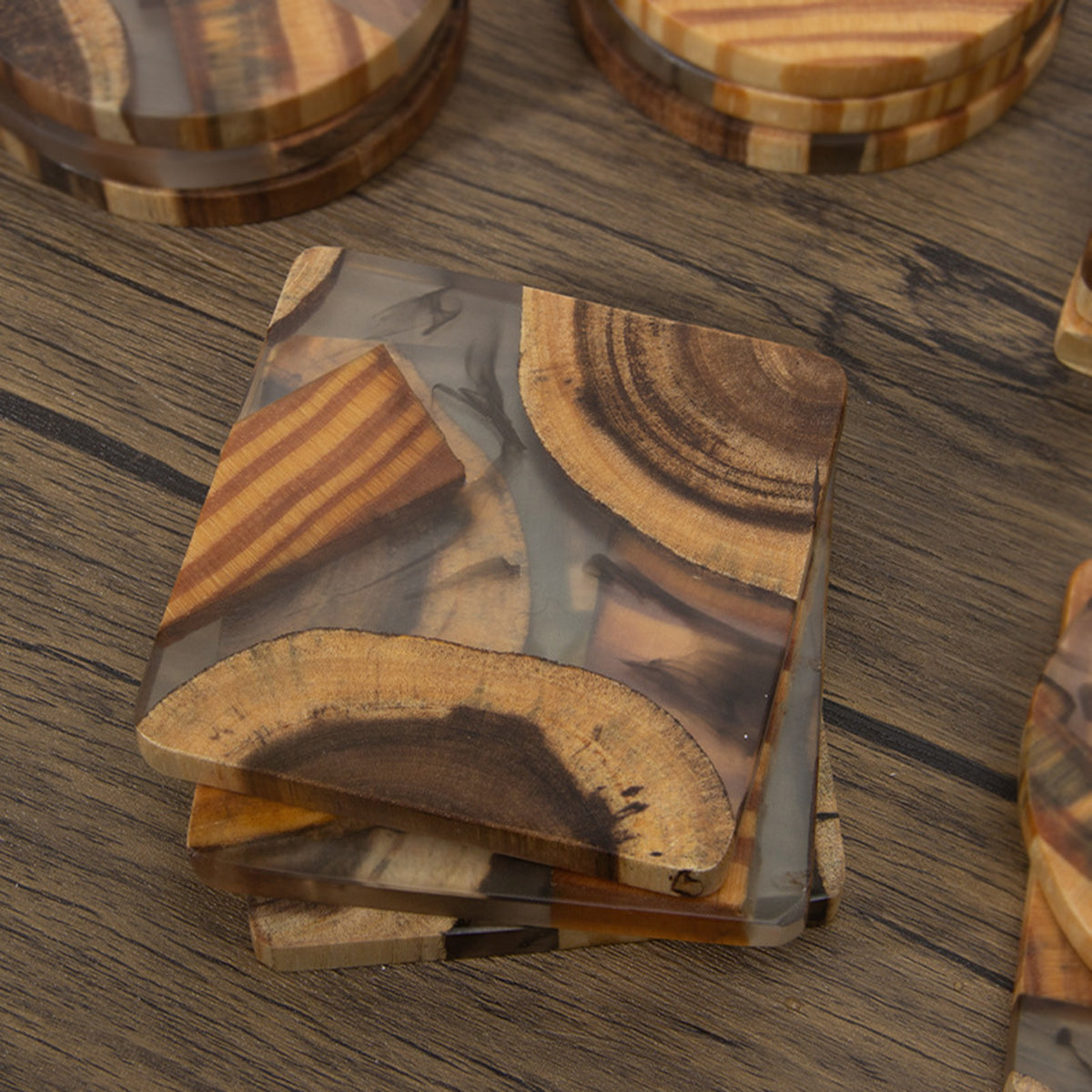 Square Cedar Wood Coaster