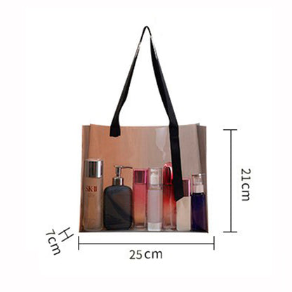 9.85 X8.27" Clear & Frosted PVC Tote Bag for Shopping