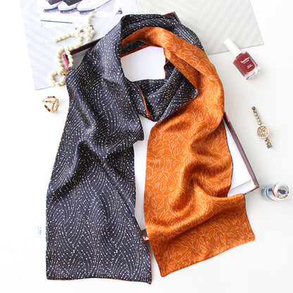 Custom 5.9" x 57" 100% Silk Long Neck Scarf Silk Satin Stole
