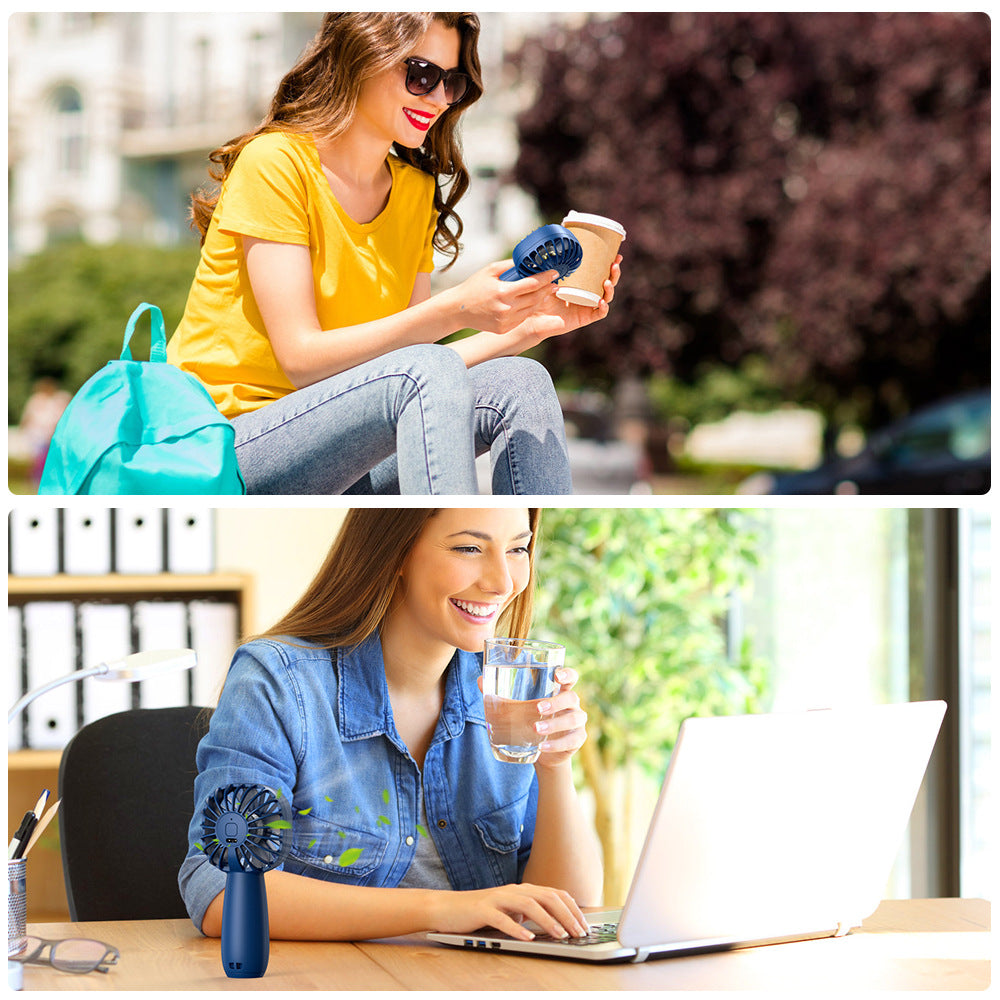 1800 mAh Mini USB Portable Handheld Fan Rechargeable Desk Fan Without Base