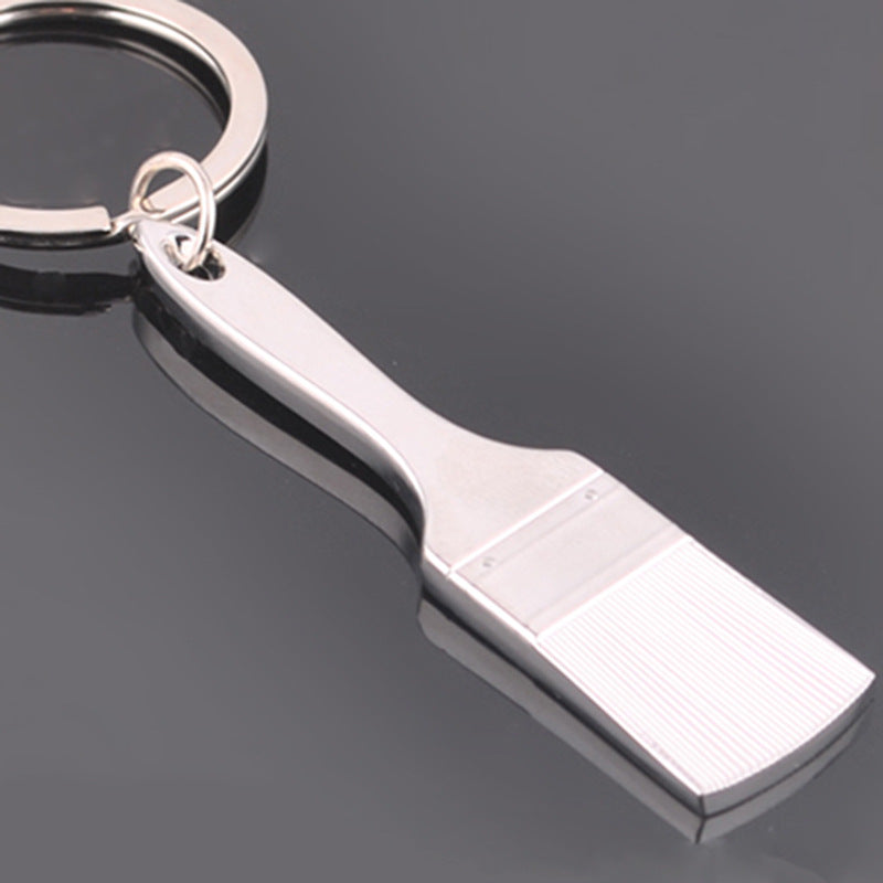Brush Shaped Metal Key Chain