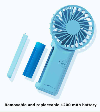 Mini Fan USB Rechargeable Portable Fan with Phone Stand
