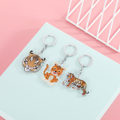 Tiger Shaped Acrylic Keychain - One Side Printing