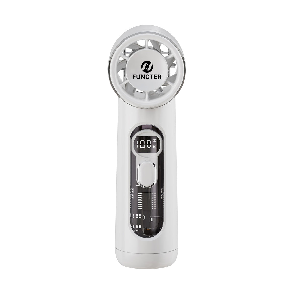 Personal Fan Refrigeration Fan Handheld Fan W/ 1-100 Stepless Adjusting & Battery Status
