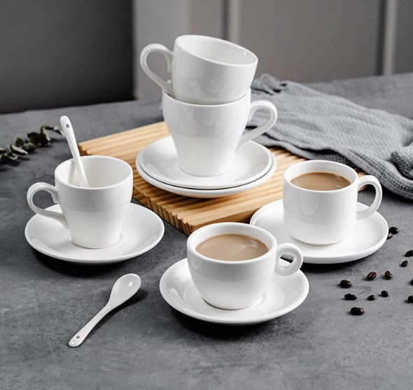 5 oz Pure White Ceramic Espresso Cups