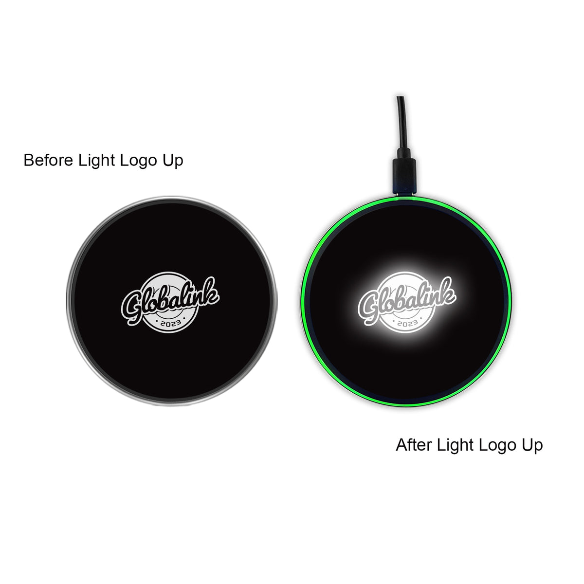 Flashing LED Light Up Wireless Charger (White Light)