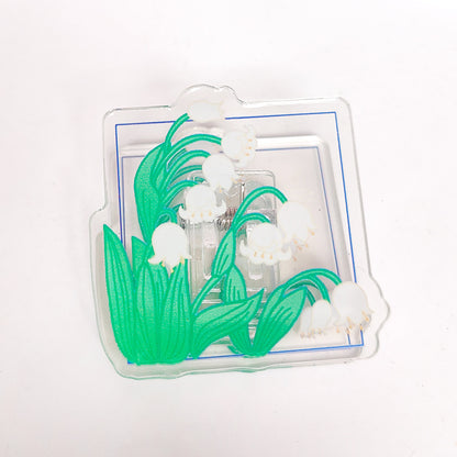 Square Acrylic Paper Photo Album Memo Clip Bag Binder Sealing Clip Food Bag Clamp-Two Sides Printing