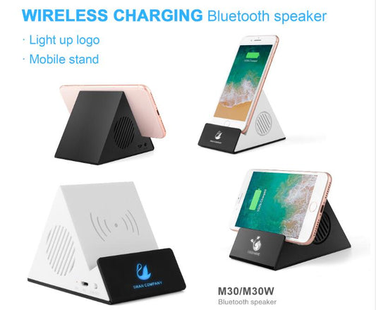 3-in-1 Speaker w/Wireless Charging & Phone Holder