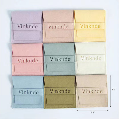 3.2" Microfiber Bag Envelope Jewelry Pouch with Band Jewelry Packaging Bag Jewelry Gift Bag for Ring