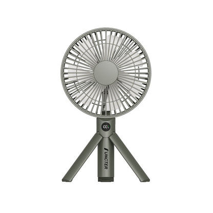 USB Rechargeable Foldable Handheld Tripod Stand Camping Fan W/ Digital Display