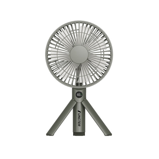 USB Rechargeable Foldable Handheld Tripod Stand Camping Fan W/ Digital Display