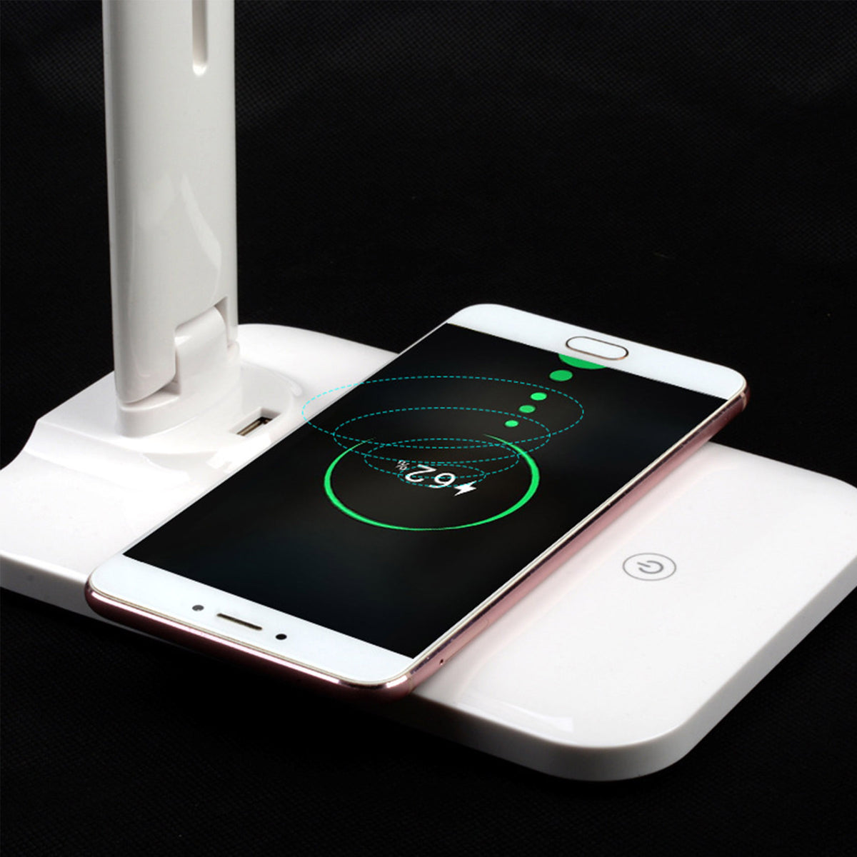 10W Stepless Dimmable Office Lamp w/Wireless Charging
