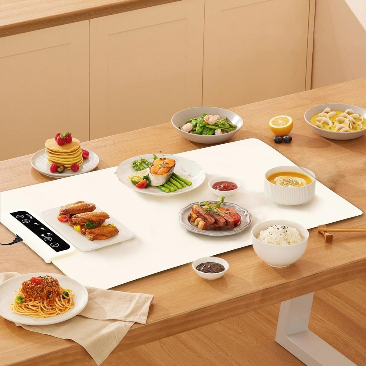 Warming Mat for Food, Electric Silicone Food Warmer Heating Mat