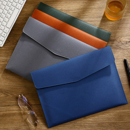 Large Capacity PU Leather Business Document Holder Bag Briefcase With Carrying Handle