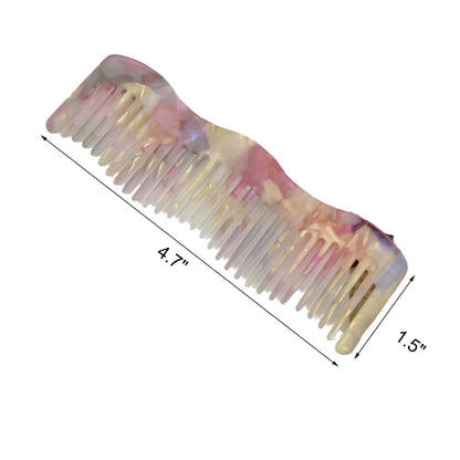 Portable & Elegan Wavy Acetate Comb Travel Hairbrush