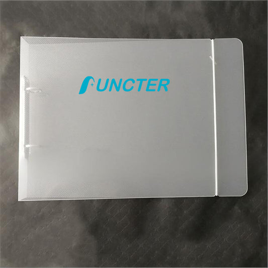 A4 Clear Hard Cover Round Ring Binders 2-Ring Binder Document Folder W/ Elastic Band