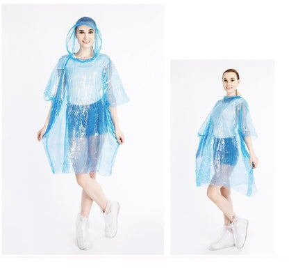 Portable Disposable Emergency Raincoats Waterproof Rain Poncho in A Ball For Traveling Camping