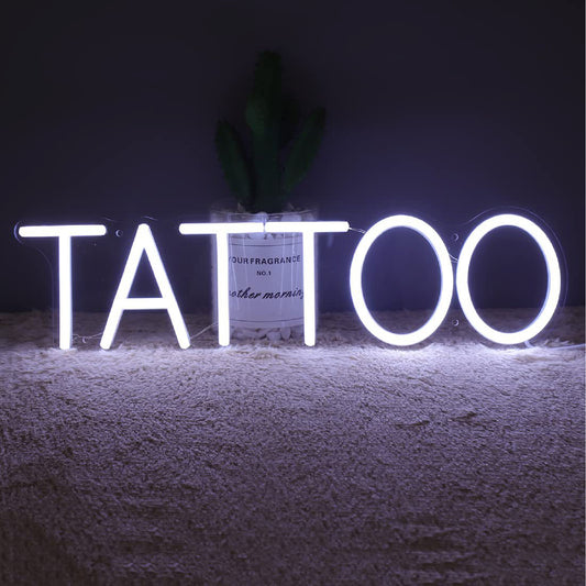 Tattoo Neon Sign Custom Text 12" Neon Sign LED Night Club Sign LED Glow Sign Studio Decor