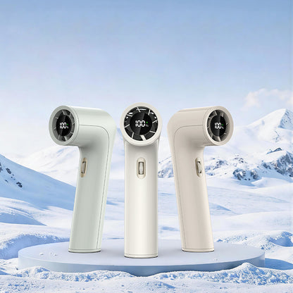 Curved-Tube Design High-Speed Handheld Fan W/ 100 Adjustable Wind Speeds