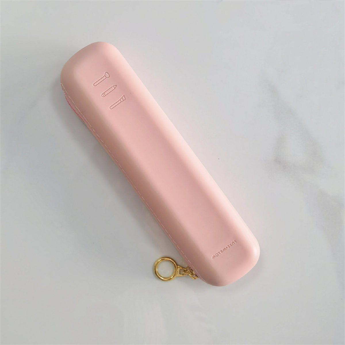 Silicone Makeup Brush Holder with zipper Portable Makeup Brush Bag Organizer Bag Makeup Brush Purse