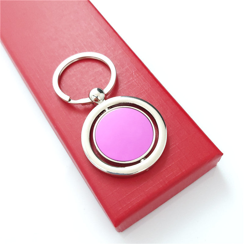 Auto Keychain Rotating Round Shape Key Ring