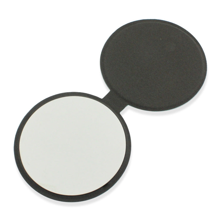Stainless Steel Round Makeup Unbreakable Mirror With PU Leather Cover
