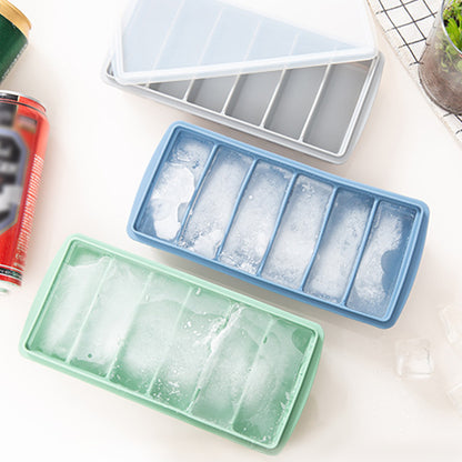 480ml Rectangle Silicone Ice Cube Molds with Removable Lid Ice Cube Tray