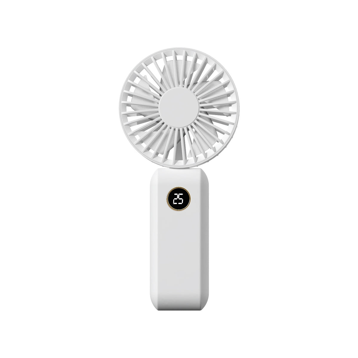 Foldable Mini Handheld Fan With Battery Display Rechargeable Portable Fan Adjustable Wind Speed