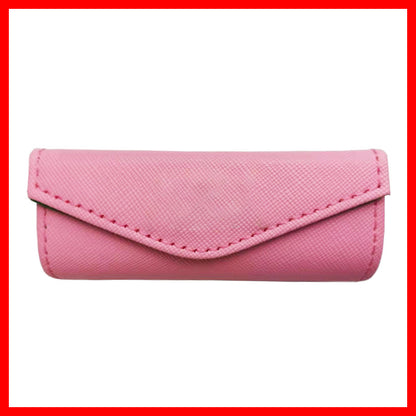 PU Leather Magnetic Buckle Makeup Bag Handle Bag Lipstick Storage Pouch W/Square Mirror
