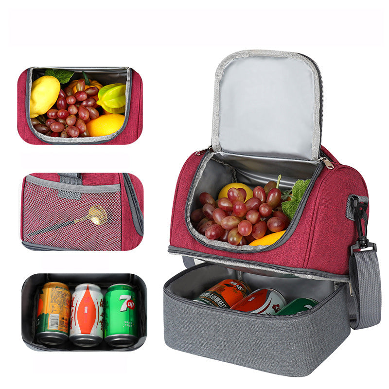 Insulated Lunch Bag With Two Compartments
