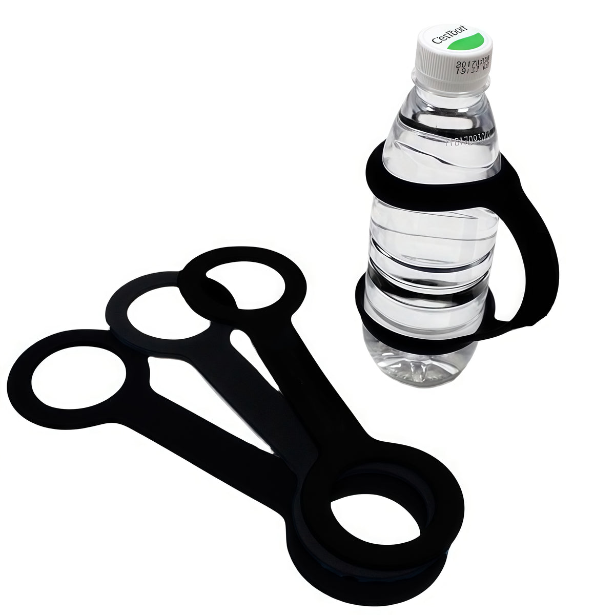 Adjustable Water Bottle Holder Strap Black