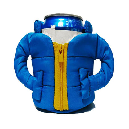 Zipper Jacket Coat Shaped Can Cooler Sleeve