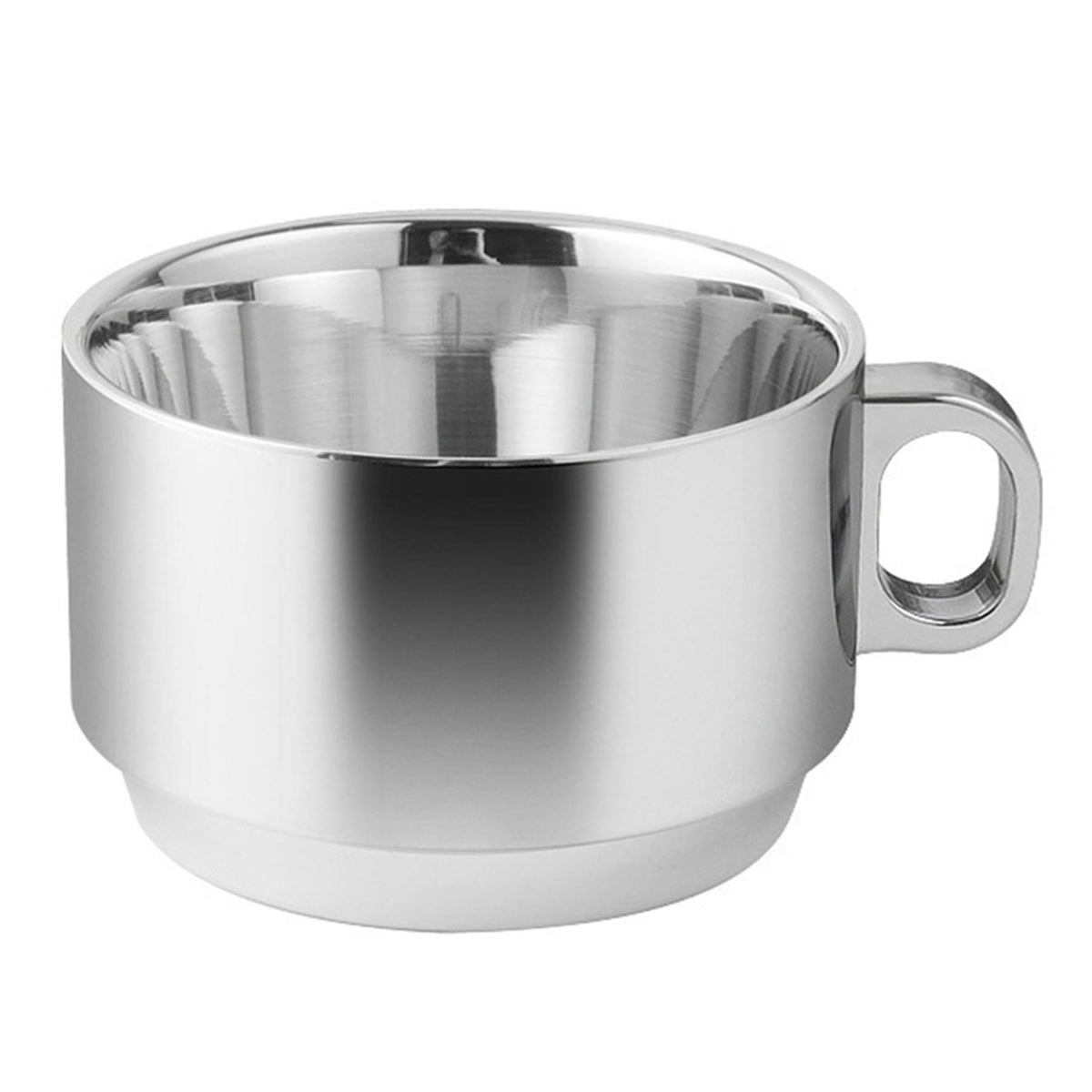 10 Oz. Double Wall Camping Mug w/Plating Handle