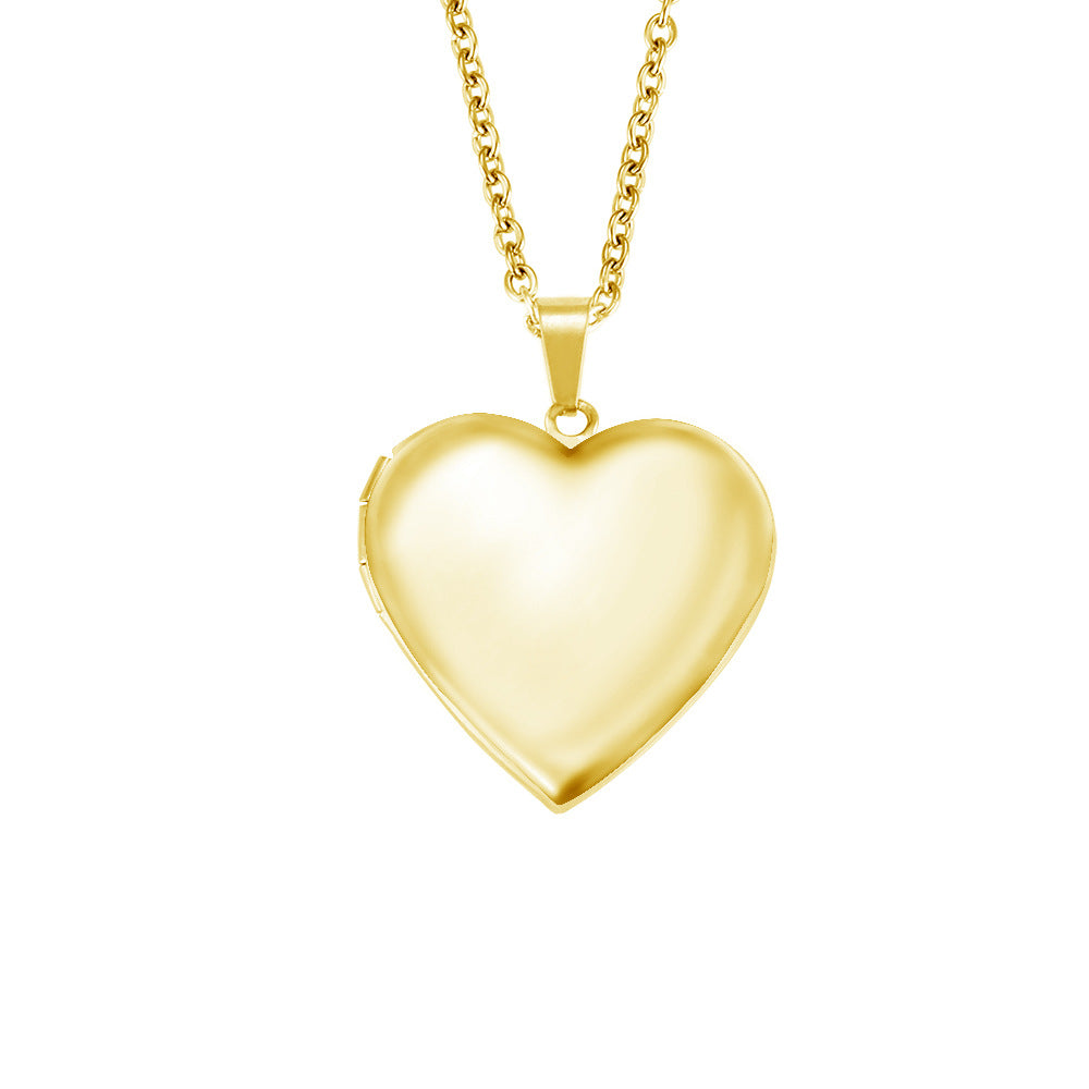 Heart Shape Memorial Locket Necklace Photo Locket