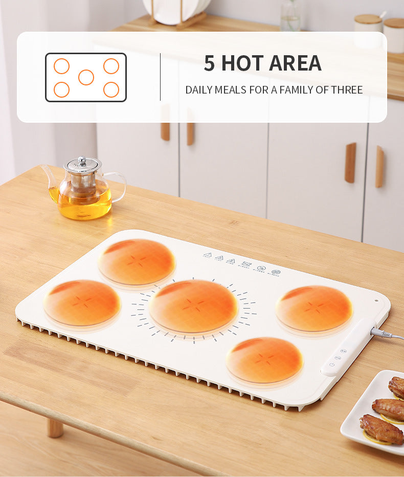 Heavy-duty Rollable Silicone Food Warming Mat, Electric Warming Tray for Buffets & Parties