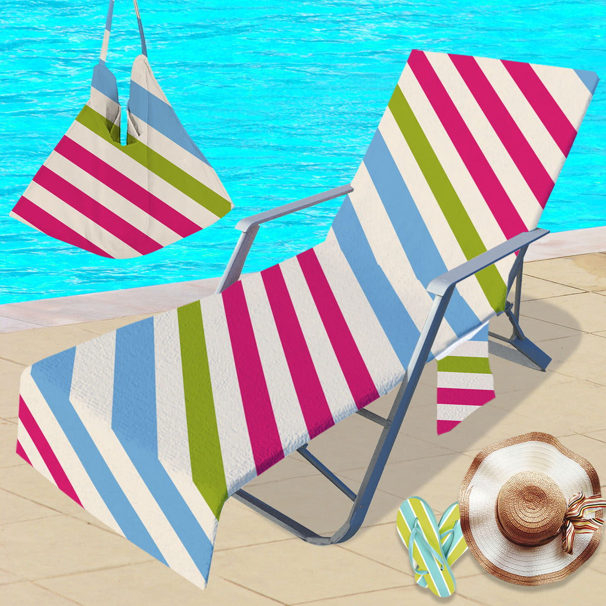 Lounge Chair Towel Cover Pool Chair Cover