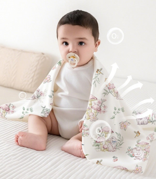 Full Custom Cotton Baby Swaddle Blanket Newborn Receiving Wrap Baby Bath Towel 35"x 35"