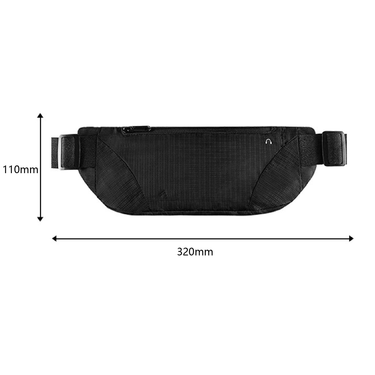 Sport Waist Pouch Slim Belt Bag Waistband Bag with Earphone Hole Water Resistant Waist Pouch
