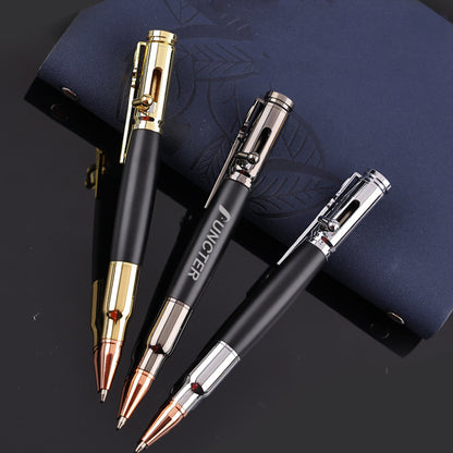 Bolt Action Pen Fine Tip Retractable Ballpoint Pen Metal Pen Barrel