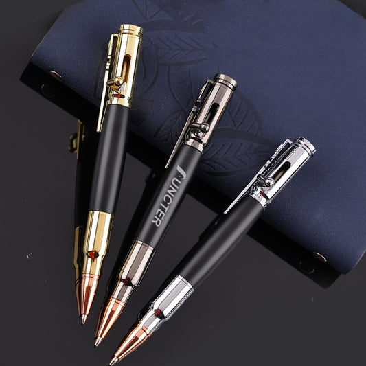 Bolt Action Pen Fine Tip Retractable Ballpoint Pen Metal Pen Barrel
