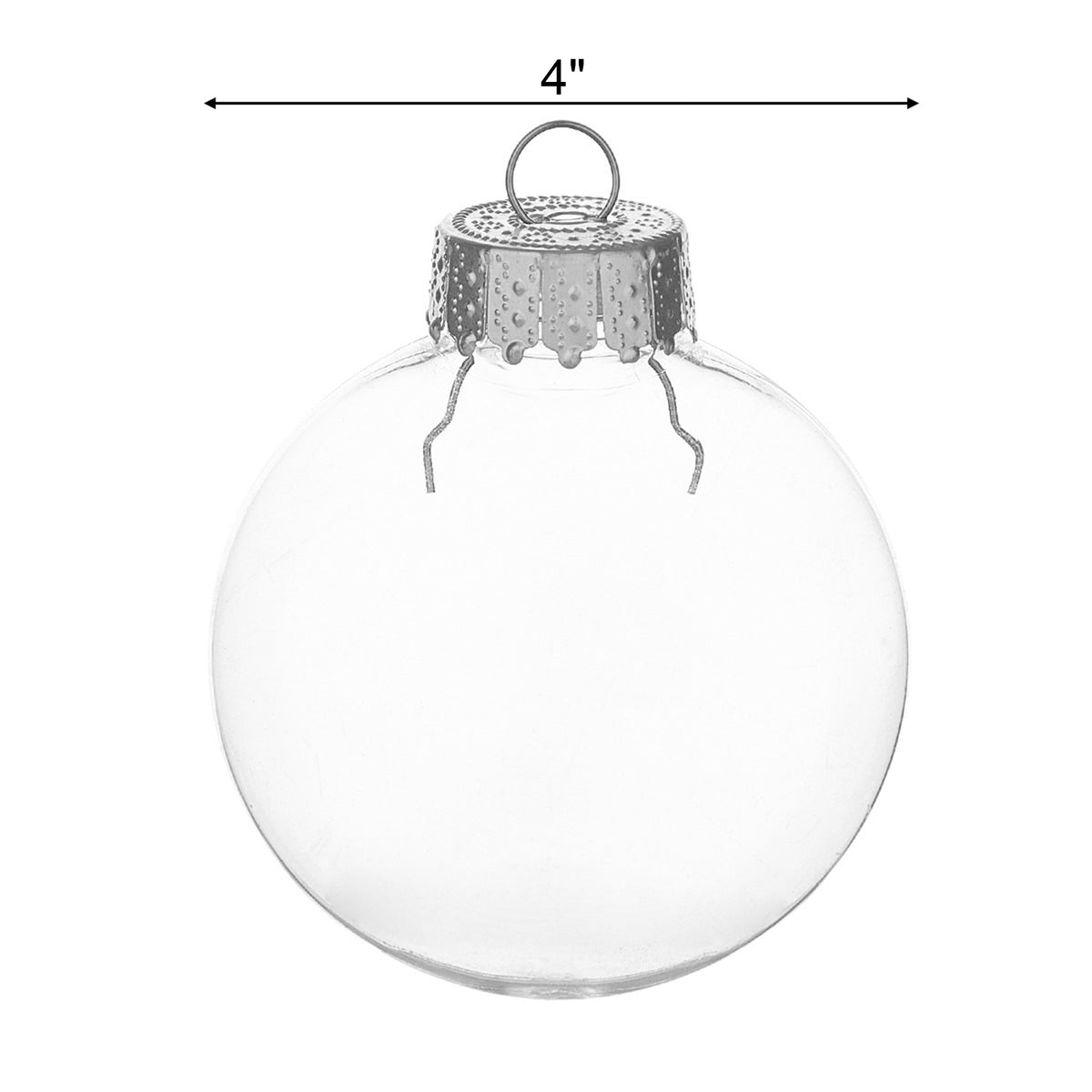 4" Clear Acrylic Fillable Ornaments Ball DIY Christmas Balls