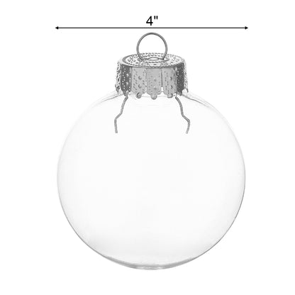 4" Clear Acrylic Fillable Ornaments Ball DIY Christmas Balls